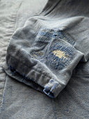 1960s Swiss Army Work Thrashed Faded Denim Chore Jacket
