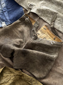 1950s German Hunting Faded Leather Shorts