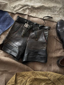 1950s German Kids 'Oktoberfest' Faded Leather Shorts
