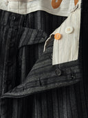 1940s European Morning Suspender Striped Trousers