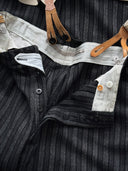 1940s European Morning Suspender Striped Trousers