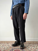 1940s European Morning Suspender Striped Trousers