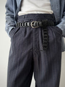 1950s European High Waisted Striped Slacks