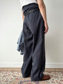 1950s European High Waisted Striped Slacks
