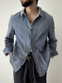 1960s Swiss Army Work Thrashed Faded Denim Chore Jacket