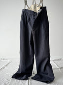 1950s European High Waisted Striped Slacks