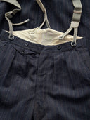 1950s European High Waisted Striped Slacks