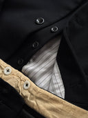 1940s European Single Breasted Three Piece Black Wool Suit