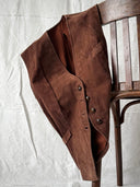 Vintage European Brown Suede Leather Vest