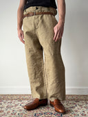 1970s Soviet Union Work Welders Hemp Pants