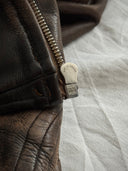 1960s German Motorcycle Faded Brown Leather Jacket