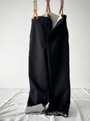 1930s European Buckle Back Black Wool Trousers