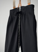 1930s European Buckle Back Black Wool Trousers