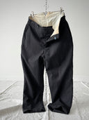 1940s European Morning Suspender Side Buckle Striped Trousers