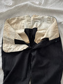 1940s European Morning Suspender Side Buckle Striped Trousers