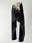 1940s British Morning Fishtail Striped Suit Trousers
