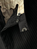 1940s British Morning Fishtail Striped Suit Trousers