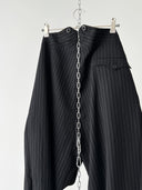 1940s British Morning Fishtail Striped Suit Trousers