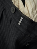 1940s British Morning Fishtail Striped Suit Trousers