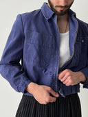 1960s Vintage French Workwear Cotton Twill Cyclist Jacket