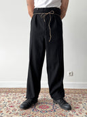 1940s British Morning Fishtail Striped Suit Trousers