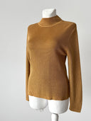 80s Hermes Paris Women’s Gold Silk Sweater