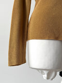 80s Hermes Paris Women’s Gold Silk Sweater