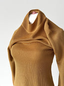 80s Hermes Paris Women’s Gold Silk Sweater