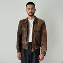 Antique ≈1940s WW2 Era German Flying Brown Leather Jacket
