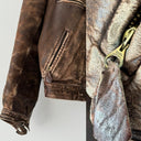 Antique ≈1940s WW2 Era German Flying Brown Leather Jacket