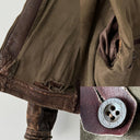 Antique ≈1940s WW2 Era German Flying Brown Leather Jacket