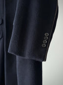 Hermes 100% Cashmere Navy Chester Coat