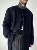 Hermes 100% Cashmere Navy Chester Coat