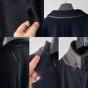 Hermes 100% Cashmere Navy Chester Coat
