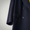 Brioni 100% Cashmere Navy Double Breasted Long Coat