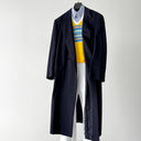 Brioni 100% Cashmere Navy Double Breasted Long Coat